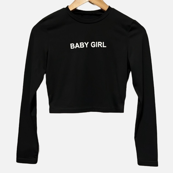 SHEIN Bundle of 2 Black Long Sleeve Crop Tops X-Small - Picture 8 of 13